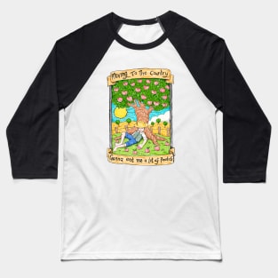 Moving to the Country - Peaches - Illustrated Lyrics Baseball T-Shirt